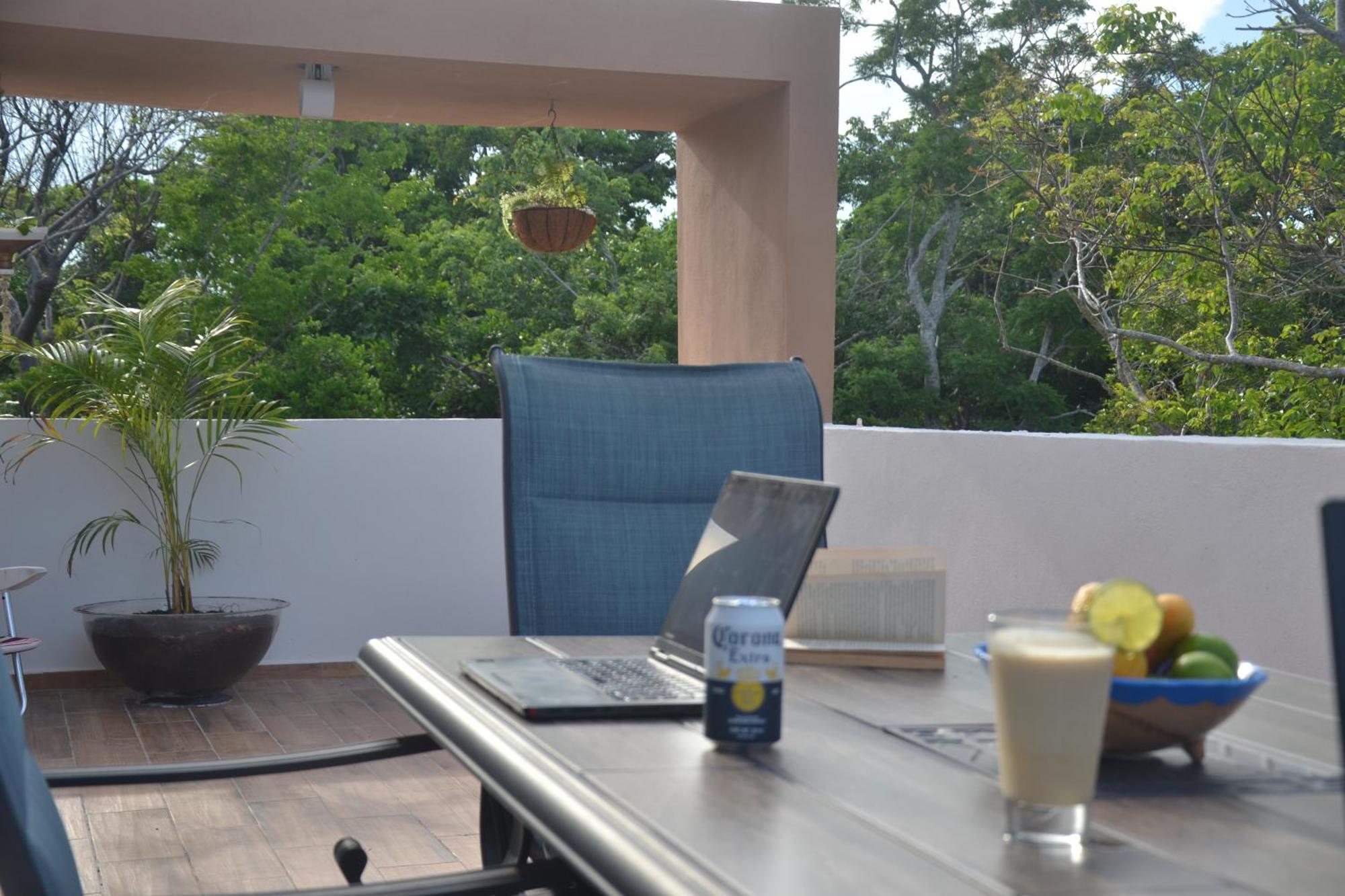 Relaxing Comfortable Jungle View Eklum Villa Rivera Maya Puerto Morelos Pool Ac Gym Gated Community Eksteriør billede